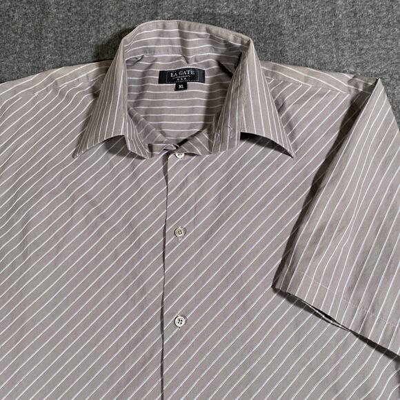 Vintage Mens XL Casual Button Up Big Collar Shirt LA Gate Collection USA - Picture 1 of 8